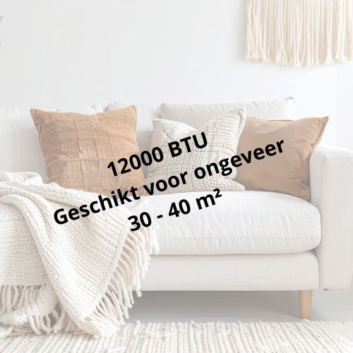 mobiele airco 12000 BTU voor hoeveel m2